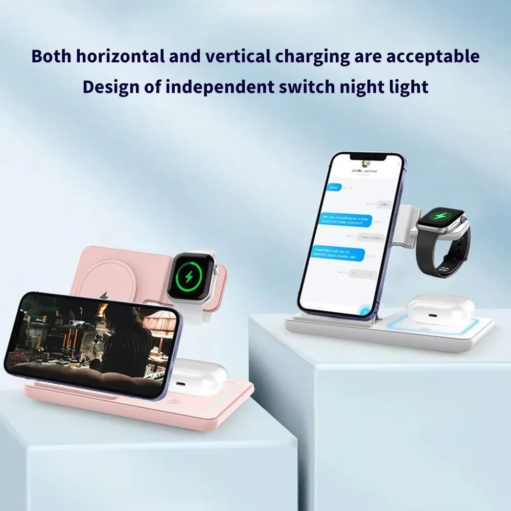 3-in-1 Magnetic Wireless Charging Station
