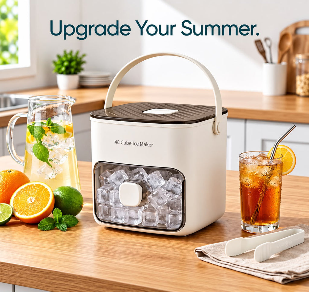 48-Grid One-Touch Ice Cube Maker