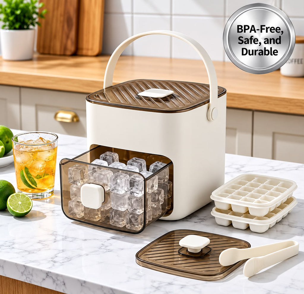 48-Grid One-Touch Ice Cube Maker
