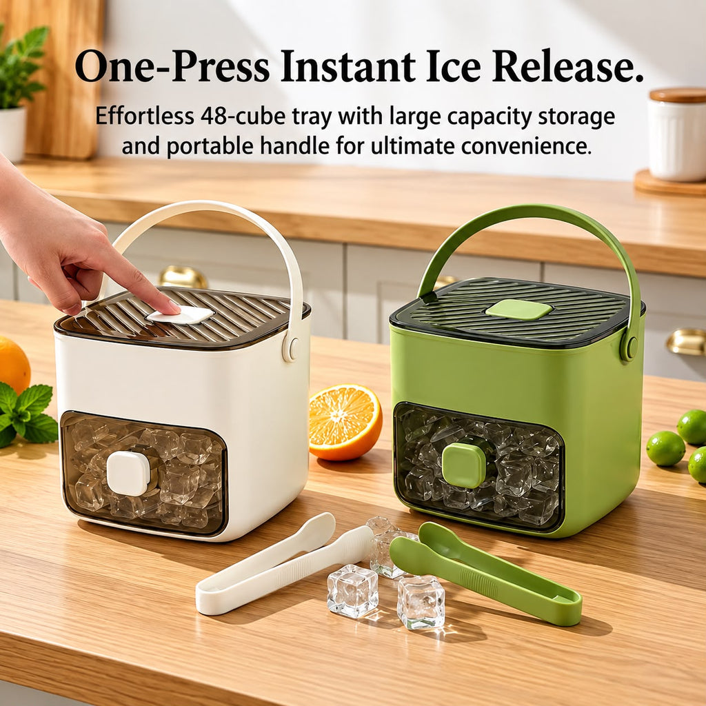 48-Grid One-Touch Ice Cube Maker
